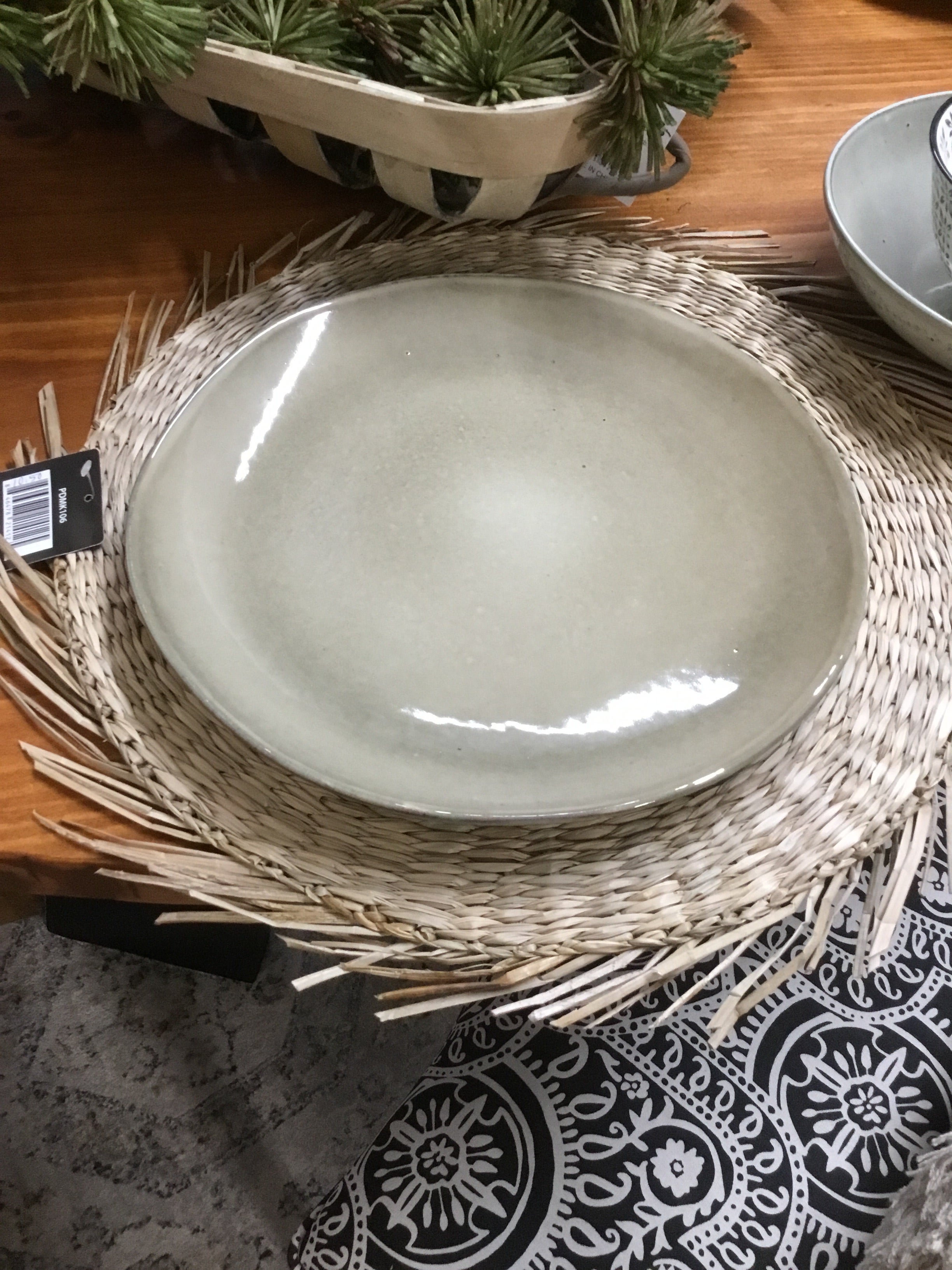 Five Psalms Kal Taupe Dinner Plate